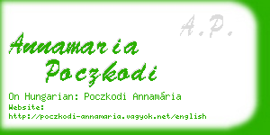 annamaria poczkodi business card