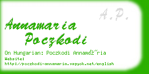 annamaria poczkodi business card